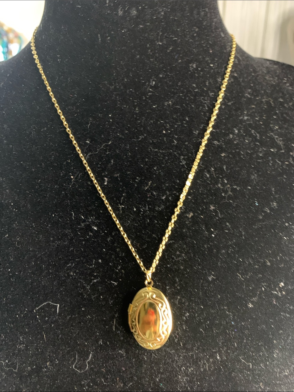 2 -Plunder Gold Stainless Steel Oval Locket Necklace Set of 2